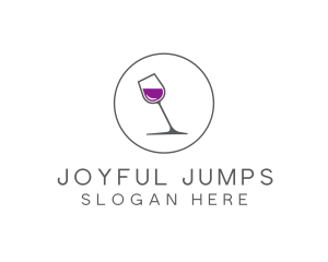 Minimalist Wine Glass logo design