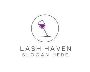 Minimalist Wine Glass logo design