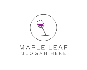 Minimalist Wine Glass logo design