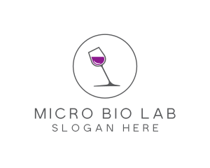 Minimalist Wine Glass logo design