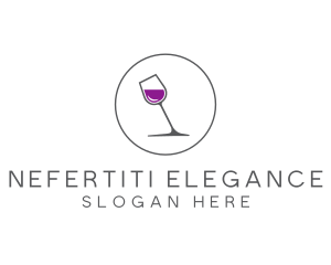 Minimalist Wine Glass logo design