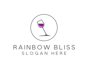 Minimalist Wine Glass logo design