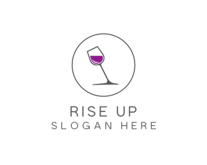 Minimalist Wine Glass logo design