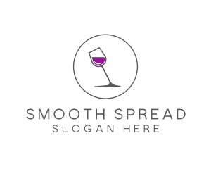 Minimalist Wine Glass logo design