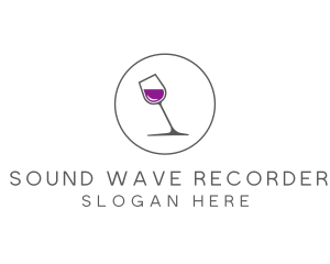 Minimalist Wine Glass logo design