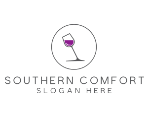 Minimalist Wine Glass logo design