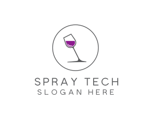 Minimalist Wine Glass logo design