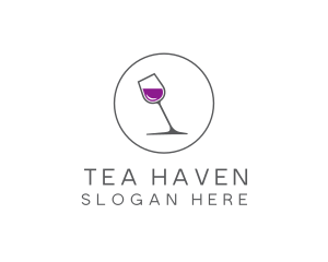 Minimalist Wine Glass logo design