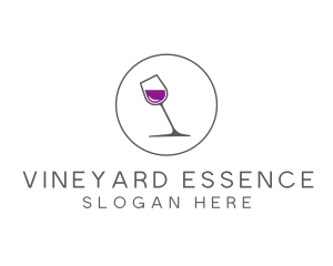 Minimalist Wine Glass logo design