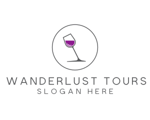 Minimalist Wine Glass logo design