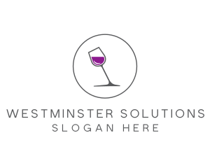 Minimalist Wine Glass logo design