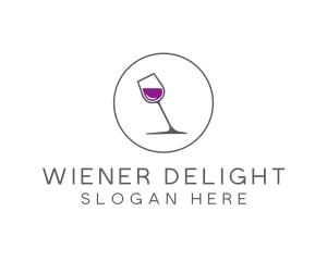 Minimalist Wine Glass logo design