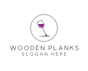 Minimalist Wine Glass logo design