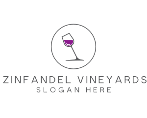 Minimalist Wine Glass logo design