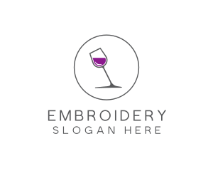 Minimalist Wine Glass logo design