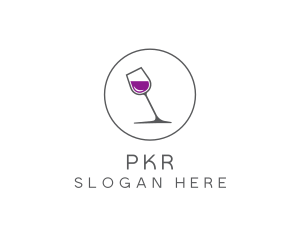 Minimalist Wine Glass logo design