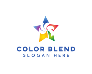 Colorful Palm Star logo design