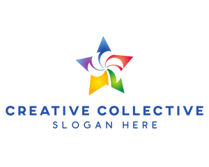 Colorful Palm Star logo design