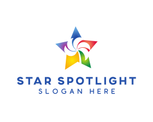 Colorful Palm Star logo design