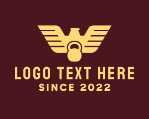 Personal Trainer - Eagle Bird Kettlebell logo design