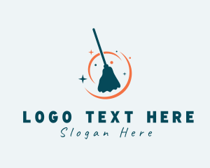 Broom - Cleaning Mop Sanitation logo design