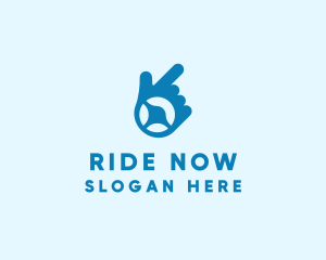 Blue Driving Lesson logo design