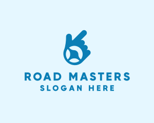 Blue Driving Lesson logo design