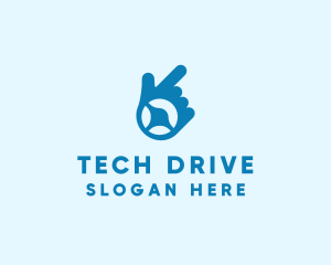 Blue Driving Lesson logo design