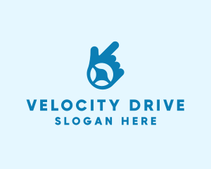 Drive - Blue Driving Lesson logo design