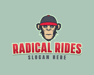 Skateboarder - Urban Monkey Cap logo design