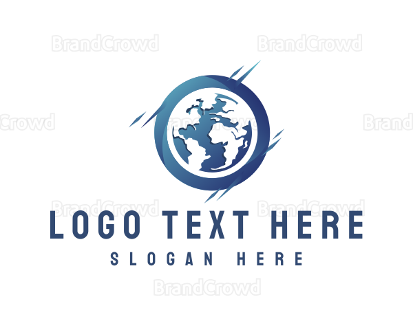 Gradient Earth Globe Logo