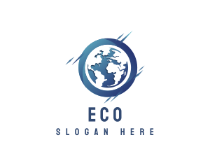 Gradient Earth Globe  Logo