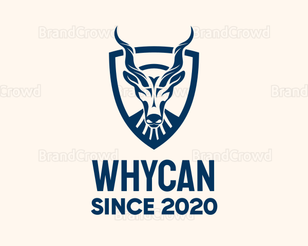 Blue Antelope Badge Logo