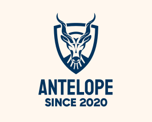 Blue Antelope Badge logo design