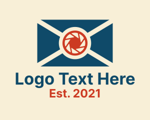 Camera App - Shutter Mail Envelope logo design