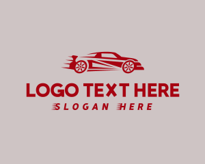 Car - Red Fast Automobile logo design