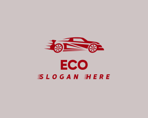 Sedan - Red Fast Automobile logo design
