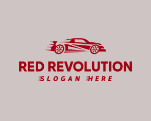 Red Fast Automobile logo design