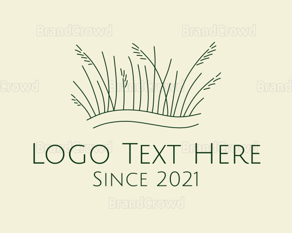 Minimalist Green Grass Logo