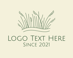 Natural Products - Minimalist Green Grass logo design