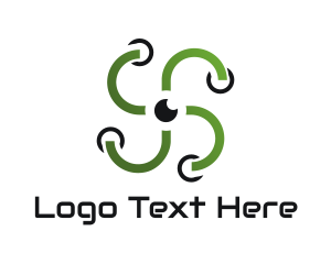 Electronic Device - Green Propeller Drone logo design