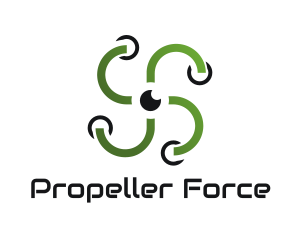 Propeller - Green Propeller Drone logo design