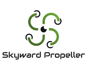 Green Propeller Drone logo design