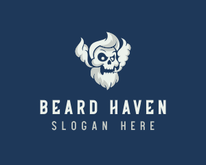 Beard - Bearded Skull Vaping logo design
