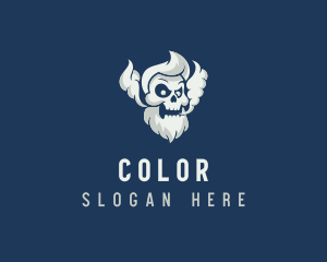 Vaping - Bearded Skull Vaping logo design