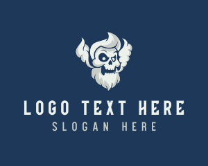 Skull - Bearded Skull Vaping logo design