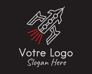 Transport - Spaceship Line Art logo design