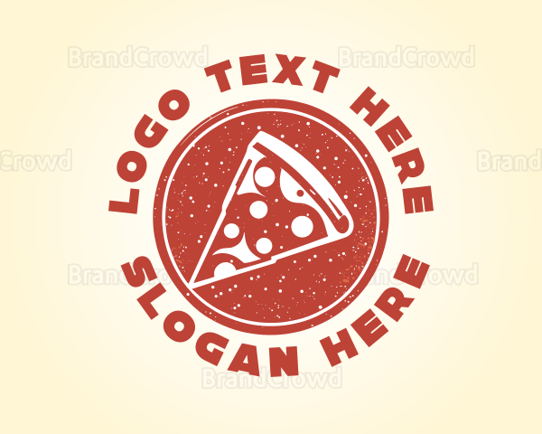 Pepperoni Pizza Slice Logo