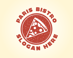 Pepperoni Pizza Slice logo design