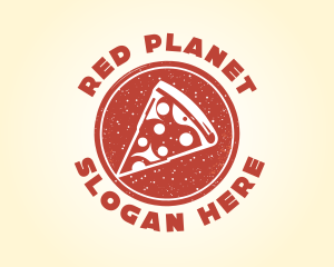 Pepperoni Pizza Slice logo design